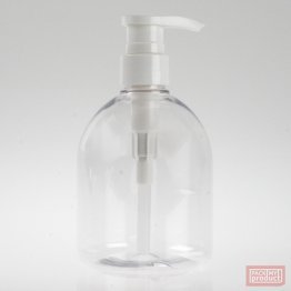 500ml Bell Squat PET Bottle with White Lotion Pump